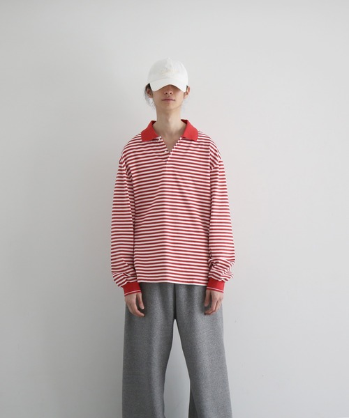 KAIKO（カイコー） ポロシャツ KAIKO Long sleeve border polo shirt