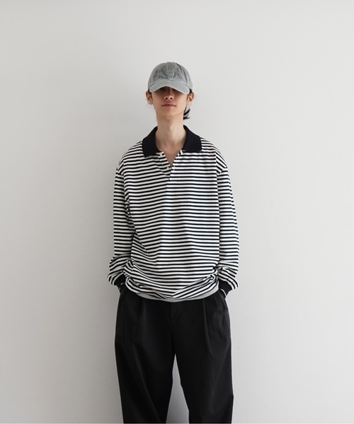 KAIKO（カイコー） ポロシャツ KAIKO Long sleeve border polo shirt
