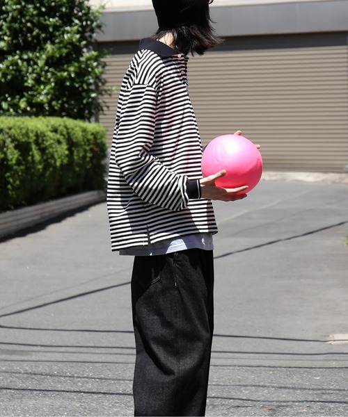 KAIKO（カイコー） ポロシャツ KAIKO Long sleeve border polo shirt