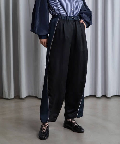 MARECHAL TERRE パンツ カーブラインパンツ レディース MARECHAL TERRE（マルシャルテル） ワイドパンツ パンツ カーブライン