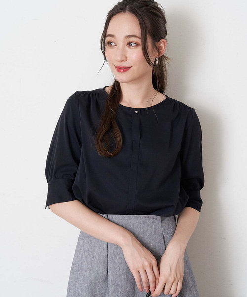 「OFUON le MK」 半袖ブラウス 40 アイボリー レディース_画像5
