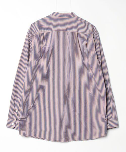 「GLOBAL WORK」 ストライプ柄長袖ブラウス X-LARGE ブルー レディース_画像2