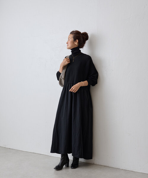 BEARDSLEY（ビアズリー） 長袖ワンピース 0 グレー レディース