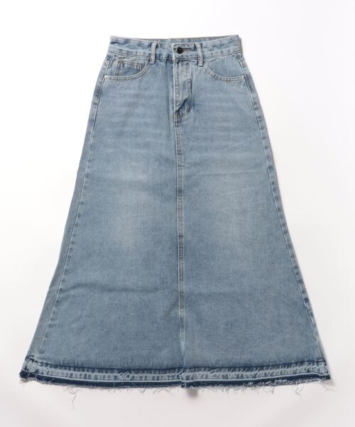 「aimoha」 デニムスカート LARGE ブルー レディース_画像3