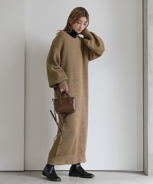 「select MOCA」 ニットワンピース MEDIUM アイボリー レディース_画像7