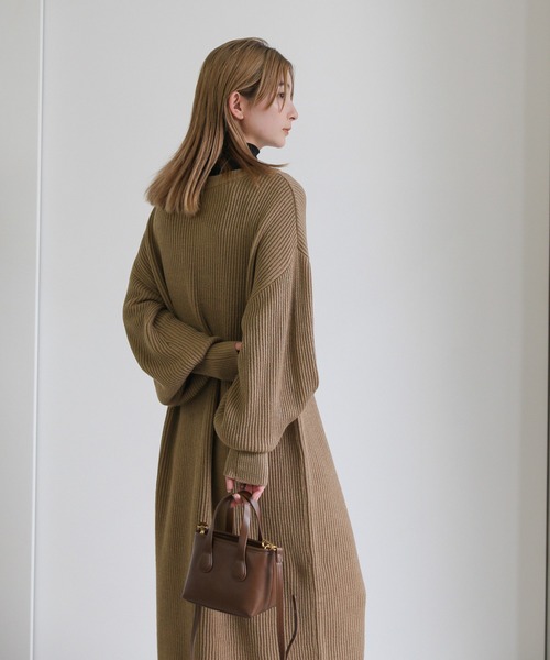 「select MOCA」 ニットワンピース MEDIUM アイボリー レディース_画像9