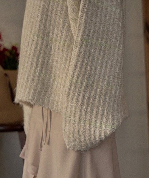 新品mica&amp;deal ボーダー vネックニット mideal（マイディール） ニット セーター V neck border knit / V