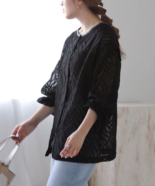 「Bab」 長袖ブラウス M アイボリー レディース_画像3