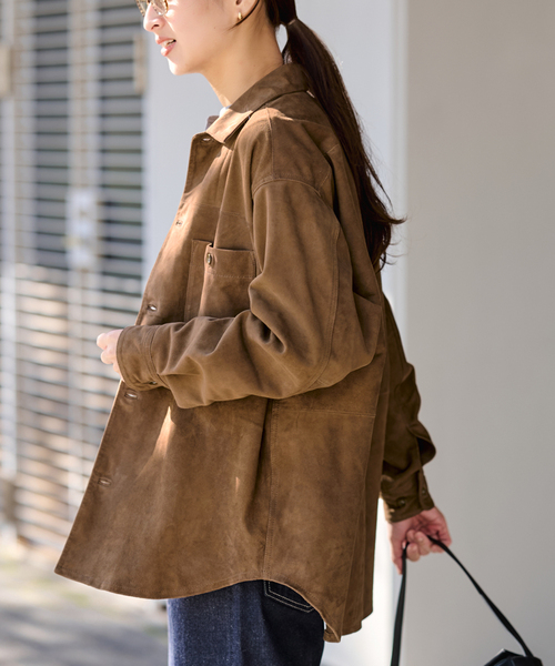 【FRAMeWORK】Wオーバーサイズジャケット（ブラウン） FRAMeWORK】Wオーバーサイズジャケット（ブラウン） FRAMeWORK