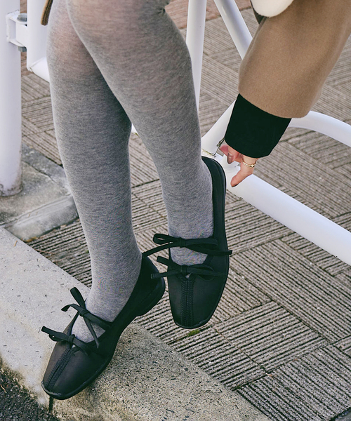 【新品未使用】　LETALON ダブルリボン黒23センチ ル タロン LE TALON 《追加予約》Lダブルリボンバレリーナ （ブラック