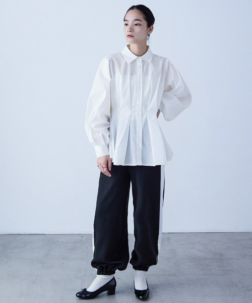 「Fashion Letter」 長袖シャツ M モカ レディース_画像8