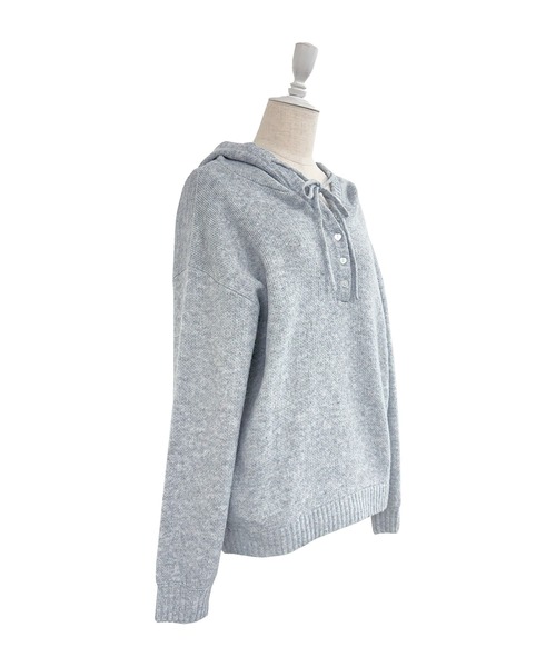 ロゼミューズ Mohair knit hoodie Rose Muse（ロゼミューズ） パーカー Mohair knit hoodie レディース