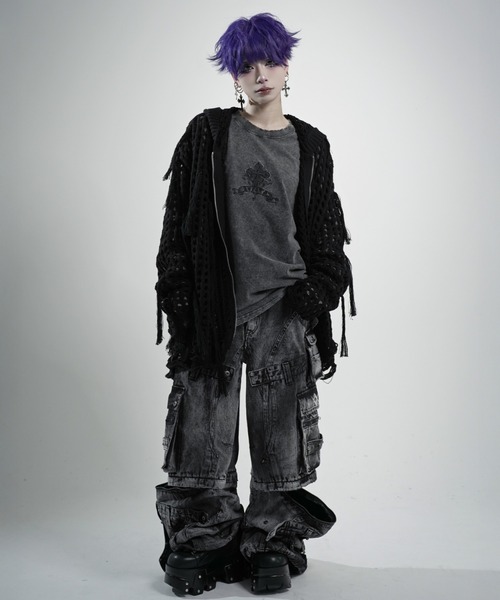 REFLEM（レフレム） パーカー 「REFLEM/レフレム」フリンジニットZIP