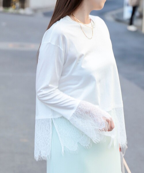 NOLLEY'S Sophi（ノーリーズソフィー） tシャツ ウォッシャブルレース