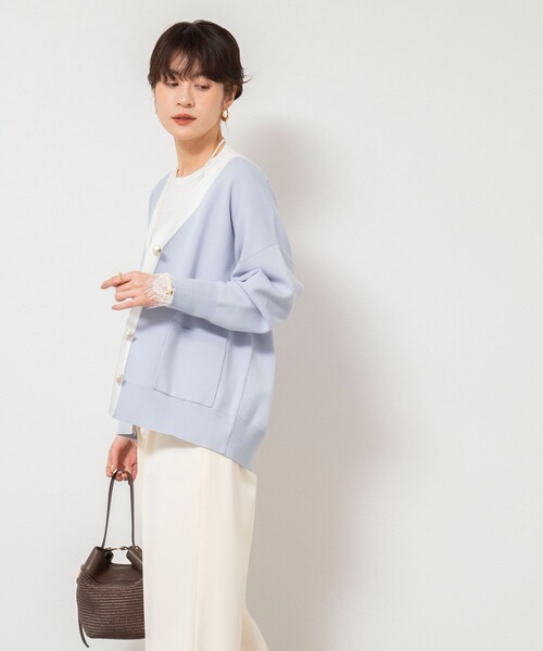 【NOLLEY'S sophi】ウォッシャブルレース切替ロンT NOLLEY'S Sophi（ノーリーズソフィー） tシャツ ウォッシャブルレース