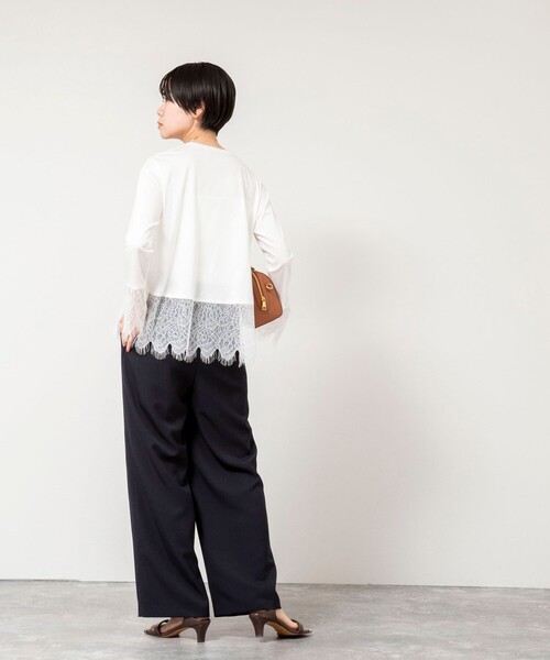 NOLLEY'S Sophi（ノーリーズソフィー） tシャツ ウォッシャブルレース