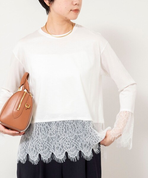 NOLLEY'S Sophi（ノーリーズソフィー） tシャツ ウォッシャブルレース