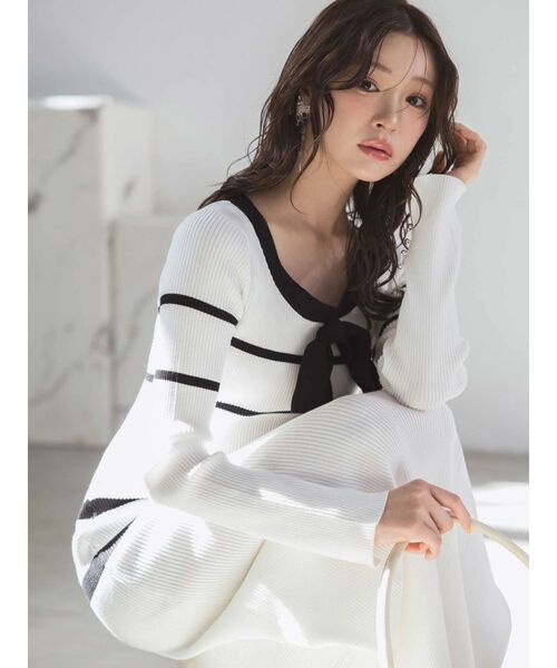 MERCURYDUO（マーキュリーデュオ） ワンピース バイカラーリボン