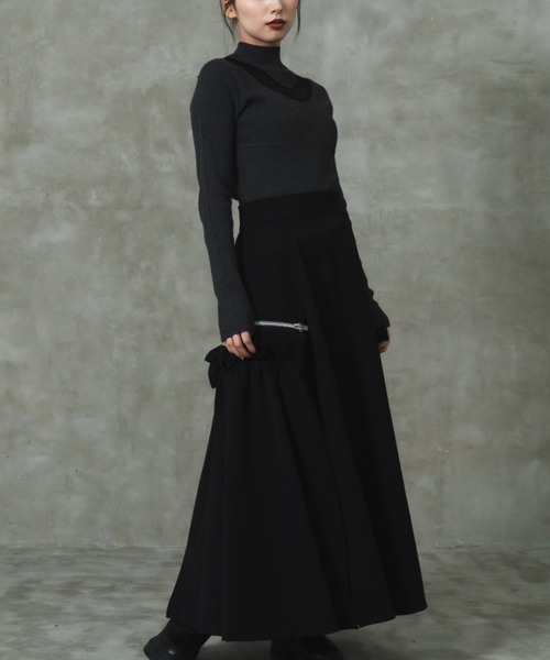 「LEANN MOMENT」 長袖ニット フリー ブラック レディース_画像8