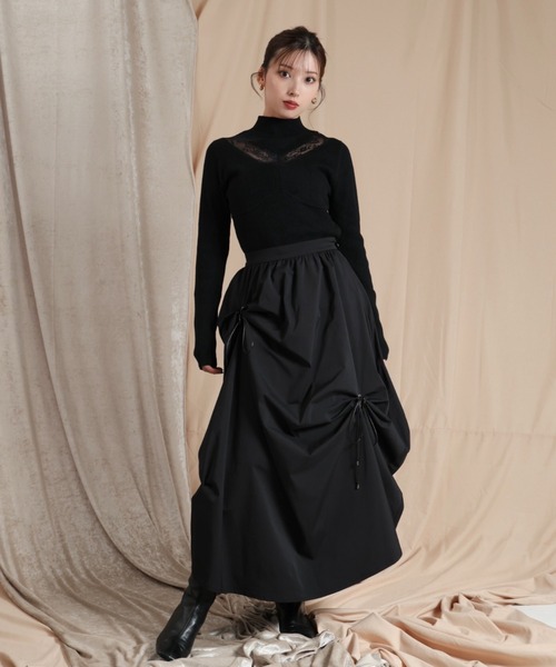 「LEANN MOMENT」 長袖ニット フリー ブラック レディース_画像9