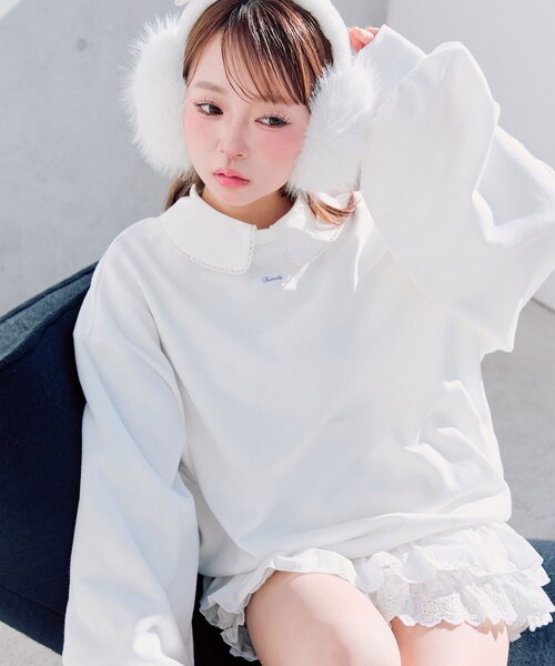 OLIVE des OLIVE（オリーブデオリーブ） トレーナー スウェット 「衿