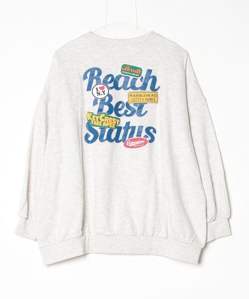 「INGNI」 ワンポイントスウェットカットソー M グレー レディース_画像2