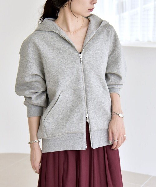 「quaranciel」 ジップアップパーカー ONE SIZE ナチュラル レディース_画像7