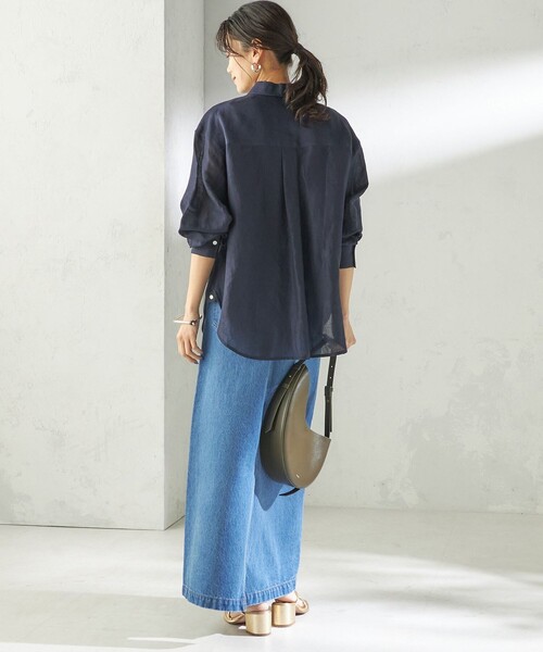 SHIPS（シップス） ブラウス シャツ 「手洗い可能」IMPERIAL LINEN 混