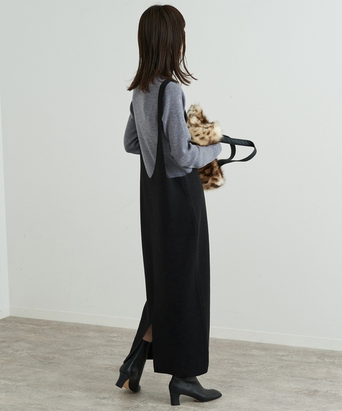 SLOBE IENA（スローブイエナ） サロペットスカート - ブラック