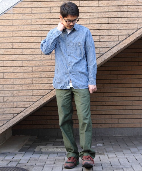 orSlow（オアスロウ） 長袖シャツ 3 ブルー メンズ : ZOZOTOWN Yahoo