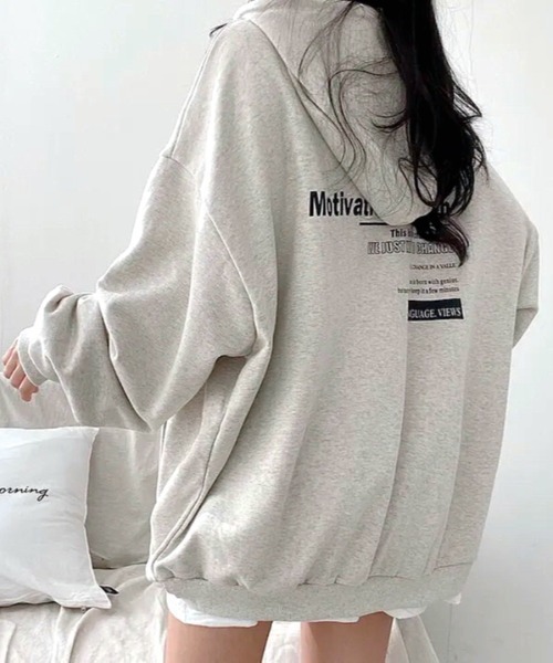 「SHEENA」 プルオーバーパーカー M グレー レディース_画像5