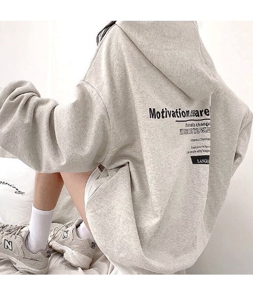 「SHEENA」 プルオーバーパーカー M グレー レディース_画像7