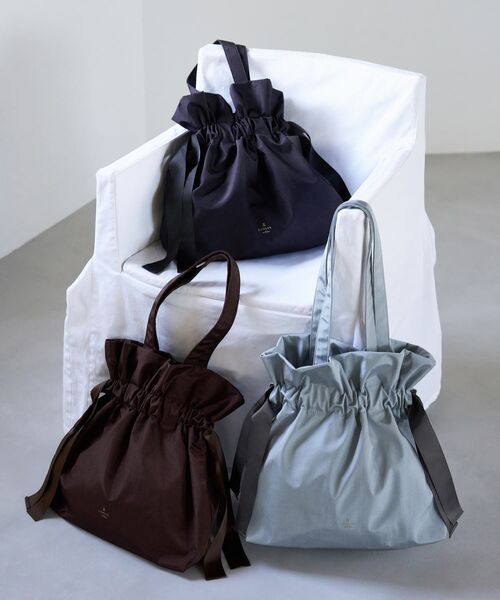 LANVIN en Bleu トートバッグ グログランギャザートートバッグ