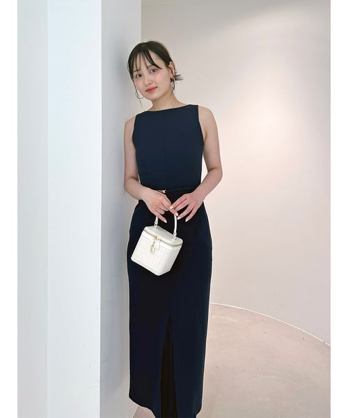 「SNIDEL」 ノースリーブワンピース 1 グレー レディースの画像