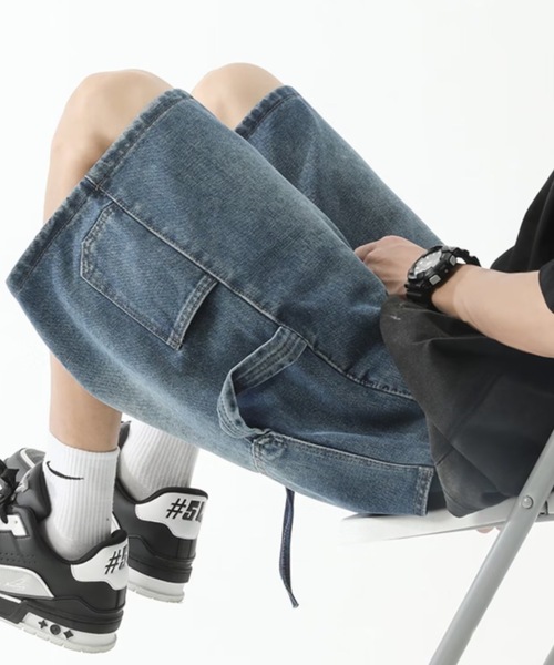 ハーフパンツ ワイドパンツ ジーンズ 「26年春新作」「UNISEX」ワイド