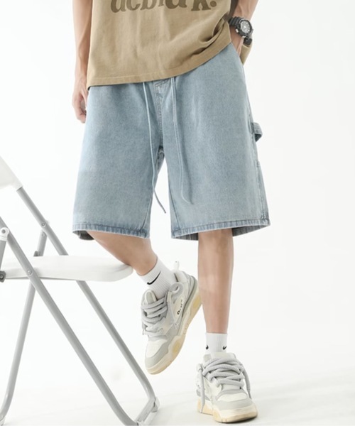 ワイドパンツ ハーフパンツ ジーンズ 短パン 「26年春新作」「UNISEX