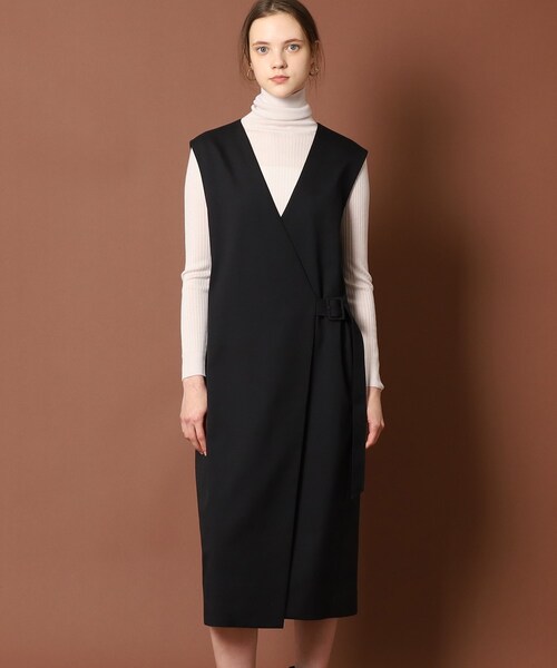 「DRESSTERIOR」 ノースリーブワンピース 36 ブラック レディースの画像
