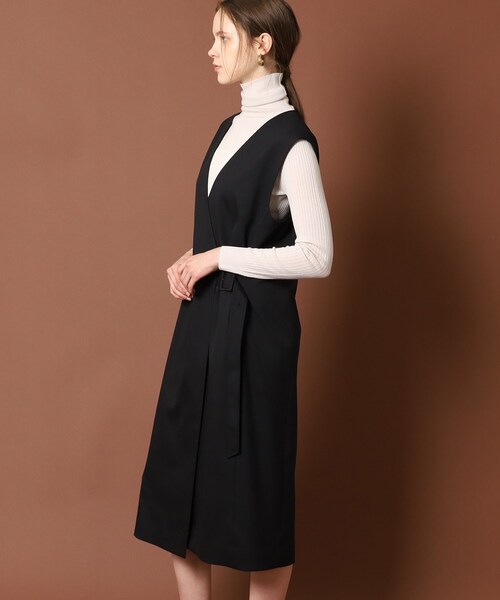 「DRESSTERIOR」 ノースリーブワンピース 36 ブラック レディースの画像
