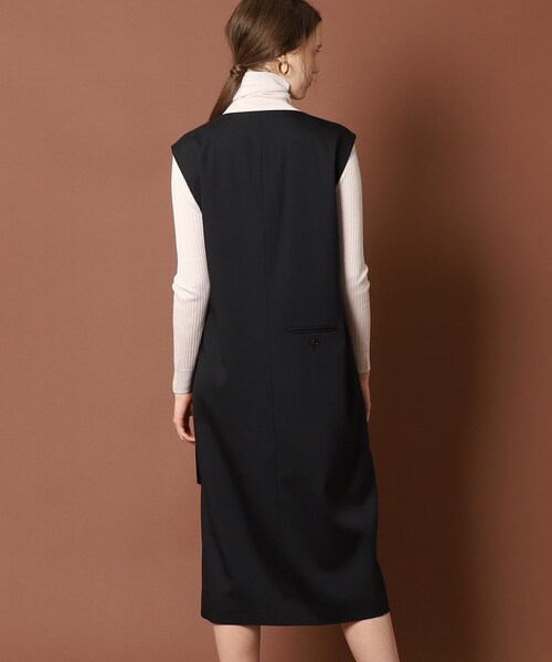 「DRESSTERIOR」 ノースリーブワンピース 36 ブラック レディースの画像