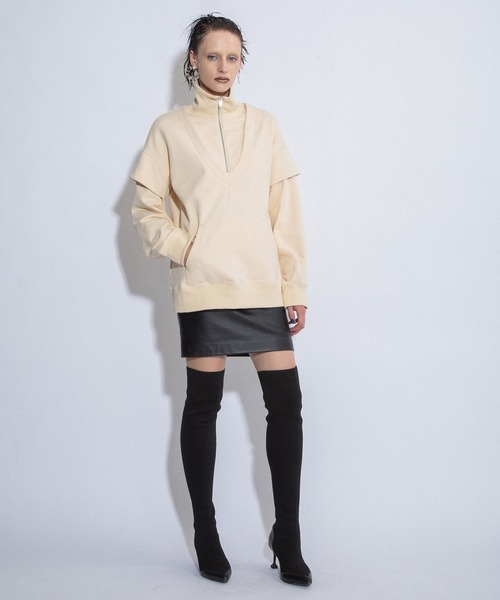 「AULA AILA」 スウェットカットソー 0 ターコイズブルー レディース_画像3