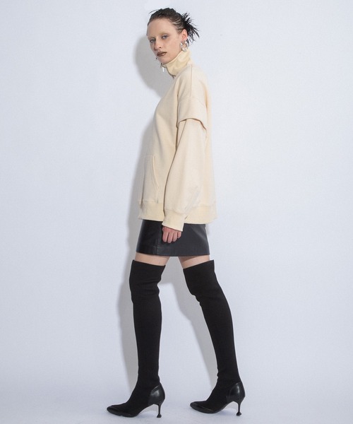 「AULA AILA」 スウェットカットソー 0 ターコイズブルー レディース_画像4