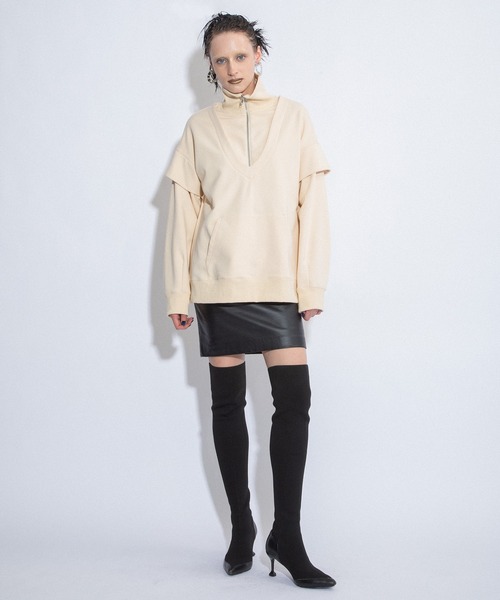 「AULA AILA」 スウェットカットソー 0 ターコイズブルー レディース_画像6