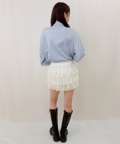 frunco スカート 「ZOZOTOWN限定」レースティアードミニスカート