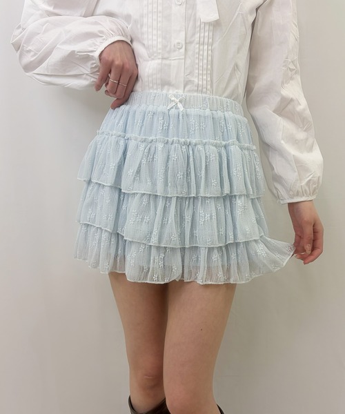 frunco スカート 「ZOZOTOWN限定」レースティアードミニスカート
