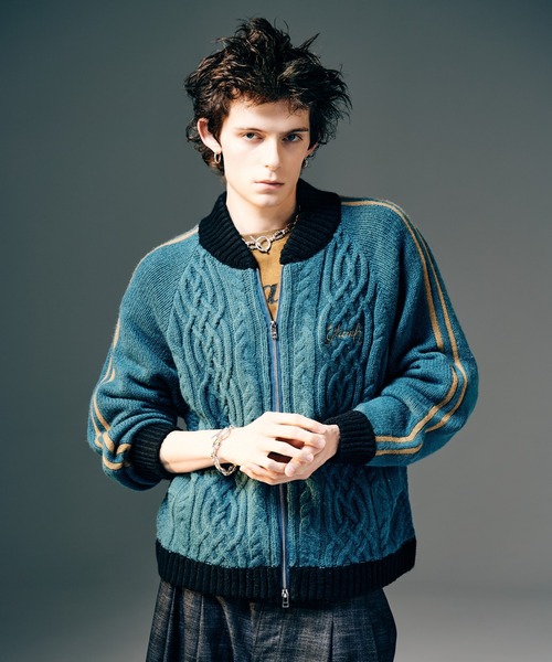 「glamb」 ニットカーディガン L ブラック メンズ_画像6