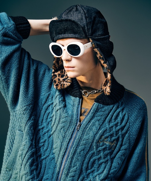 「glamb」 ニットカーディガン L ブラック メンズ_画像7