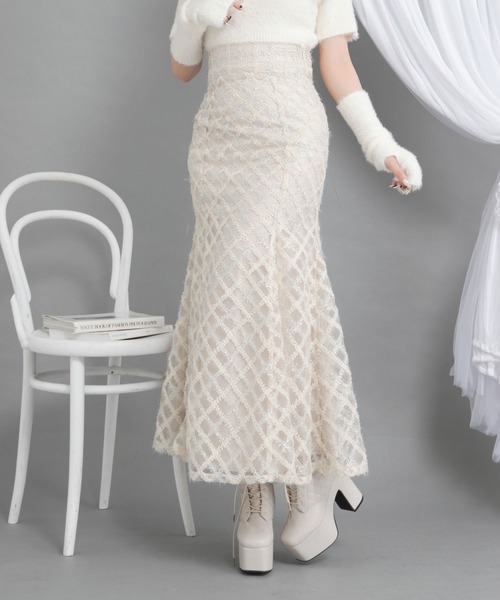 「DearMyLoveRose」 フレアスカート - ブラック レディース_画像4