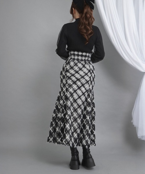 「DearMyLoveRose」 フレアスカート - ブラック レディース_画像7