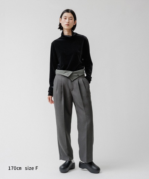 「M TO R」 長袖カットソー FREE ライトグレー レディース_画像3