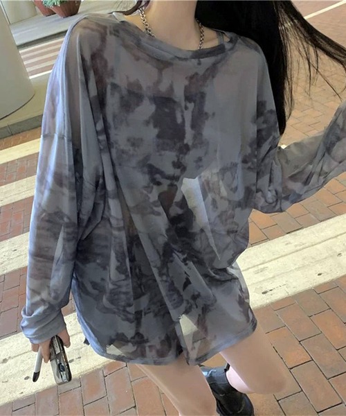 tシャツ タイダイルーズシルエット シアーロンT レディース | lulufa | 07